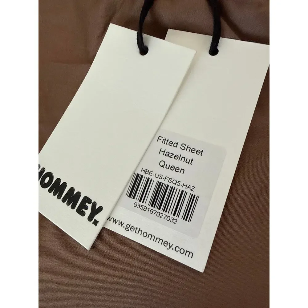 Hommey Hazelnut Fitted Sheet Queen Organic Cotton Australian